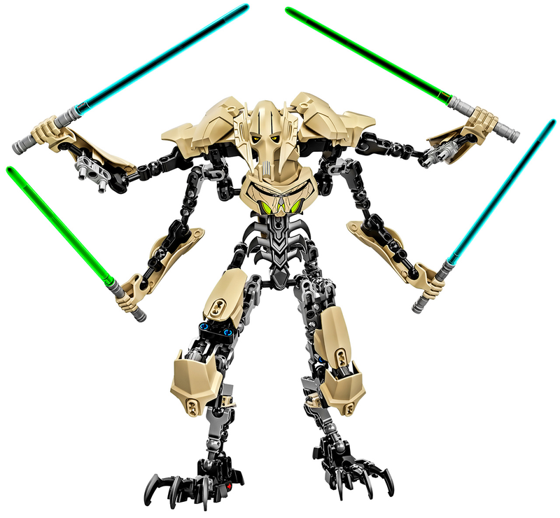 Illustration for article titled Build your own Obi-Wan Kenobi and General Grievous Lego figures
